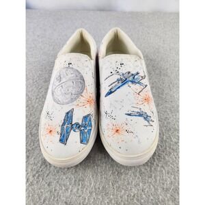 Star Wars Bibbidi Bling Canvas Sneakers Loafers Shoes Disney Jedi Art  Womens 7